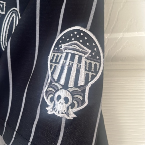 Rare Disney Gracey Manor Ghosts 93 Jersey Large Black Stripes - Picture 5 of 11